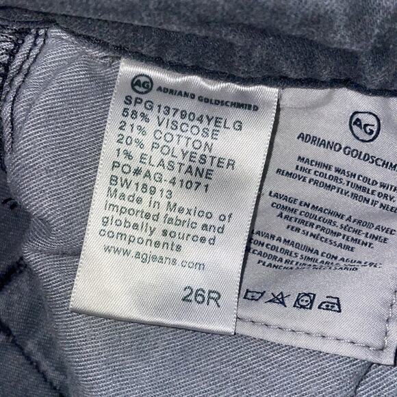 AG Adriano Goldschmied Women’s Sz 26 Jeans Farrah High Rise Skinny Gray Wash - Picture 5 of 7